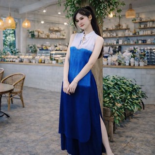 ชุดมัดย้อมคอจีนสีสวยสดใส ผ้าพริ้ว ใส่สบายไม่ร้อน. ชุดเซต2ชิ้…