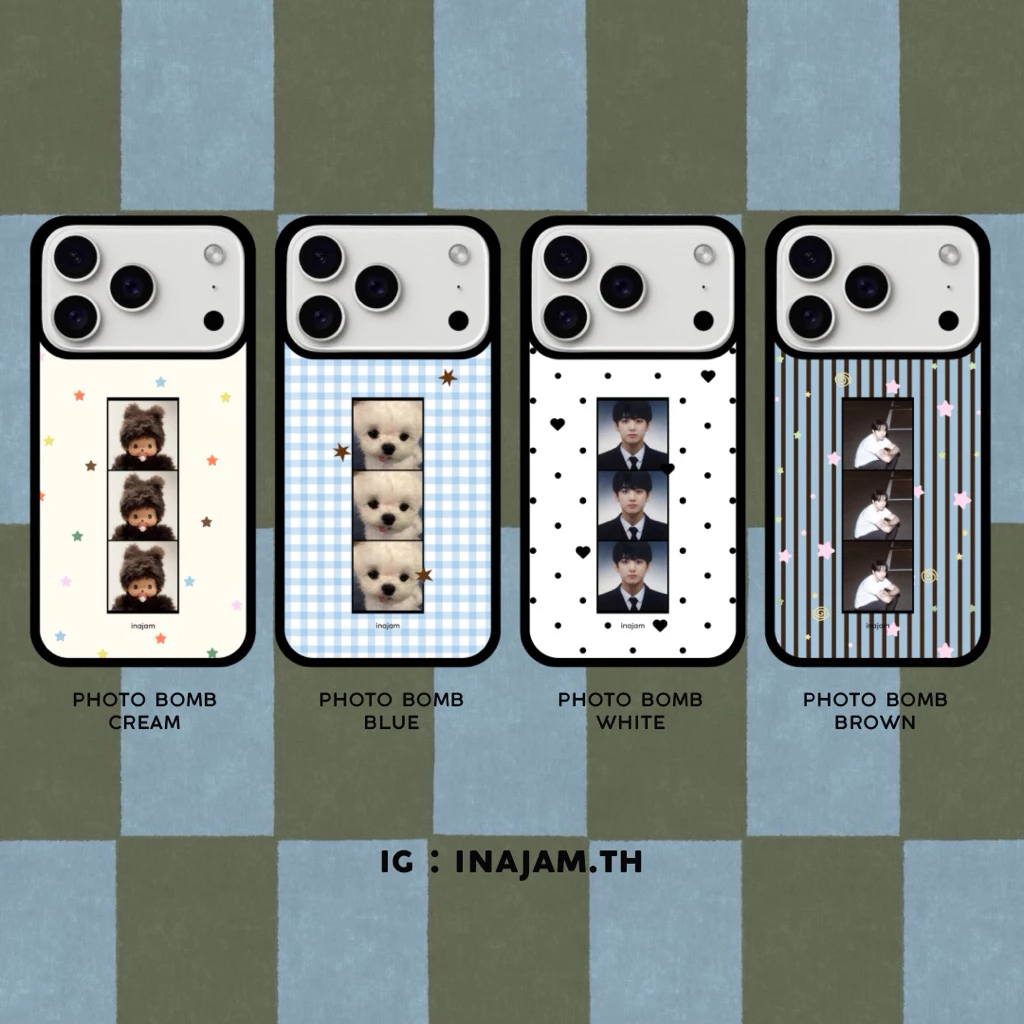 เคสไอโฟน(ใส่รูปได้) แบรนด์ Inajam Collection Photo Bomb