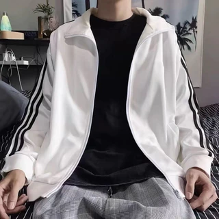 เสื้อคลุมแขนยาวผู้ชาย กันแดด กันลม ใส่สบาย พร้อมส่ง (เสื้อแถบ)