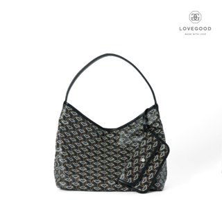 [ LoveGood ] Sphere Hobo กระเป๋า Canvas ลายพิเศษ หูจับหนังวั…