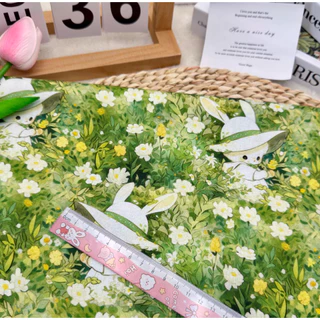 ผ้าเมตร สำหรับตัดเย็บชุด กระเป๋า งาน Diy เนื้อคอตตอนพิมพ์ลาย คอลเลกชันน่ารักสุดๆ! เนื้อดีสุดๆ