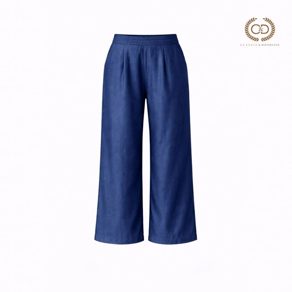 C&D Light Cotton Capri Pants กางเกงซีแอนด์ดี กางเกงขายาว เทนเซล สีกรม (CR5GNV)