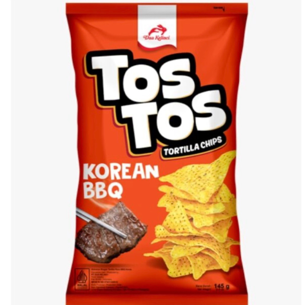 Dua Kelinci Tos Tos Tortilla Chips Korean Barbeque/ Nacho Cheese 145g