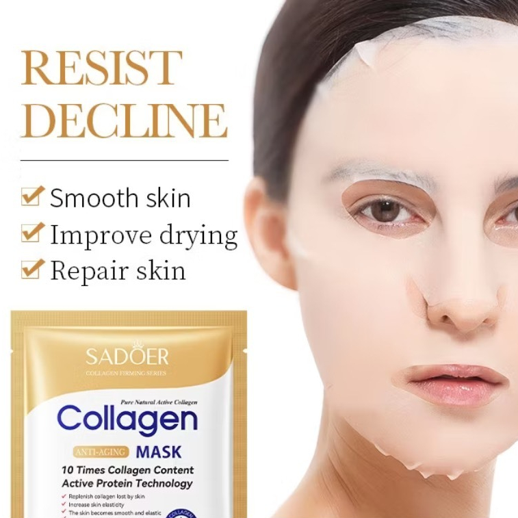 SADOER (ซาดูเออร์) Collagen Facial Mask I 1 แผ่น I มาส์กคอลลาเจนไวท์เทนนิ่งต่อต้านริ้วรอย — صورة 4