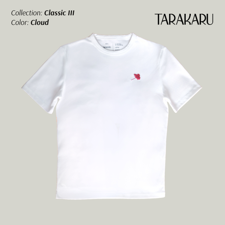 เสื้อยืด TARAKARU รุ่น Classic III สี Cloud ทรง Unisex ผ้า TC ยับยาก ย้วยยาก