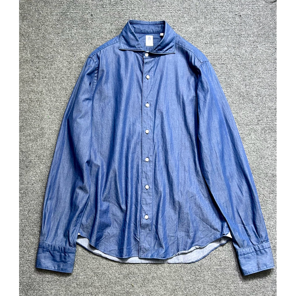 finamore napoli for barney.. cutaway collar shirt