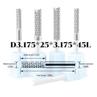 End Mill Corn cut 2F (1 pcs) ดอกเจาะ ดอก cnc 3.175/3.175-1/8