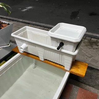 กรองบนรางยาว กรองบนอ่างเลี้ยงปลา ขนาด48x18x16ซม. ระบบกรองกายภาพและชีวภาพ ช่วยทำให้น้ำใส สะอาด ปลาสวย