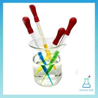 Dropper หลอดแก้ว หลอดหยดสี ดรอปเปอร์ ดอปเปอร์ พร้อมจุกยาง หลอดหยด หยดเล็ก ที่หยดสาร dropper ที่หยดสี