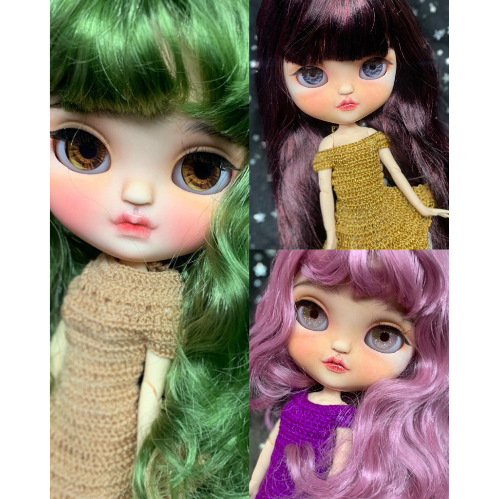 Blythe custom icy มือ1 หน้าหมวยมีฟันและไม่มีฟัน น่ารัก เลือกดูตามรูปได้ค่ะ💚💖💜