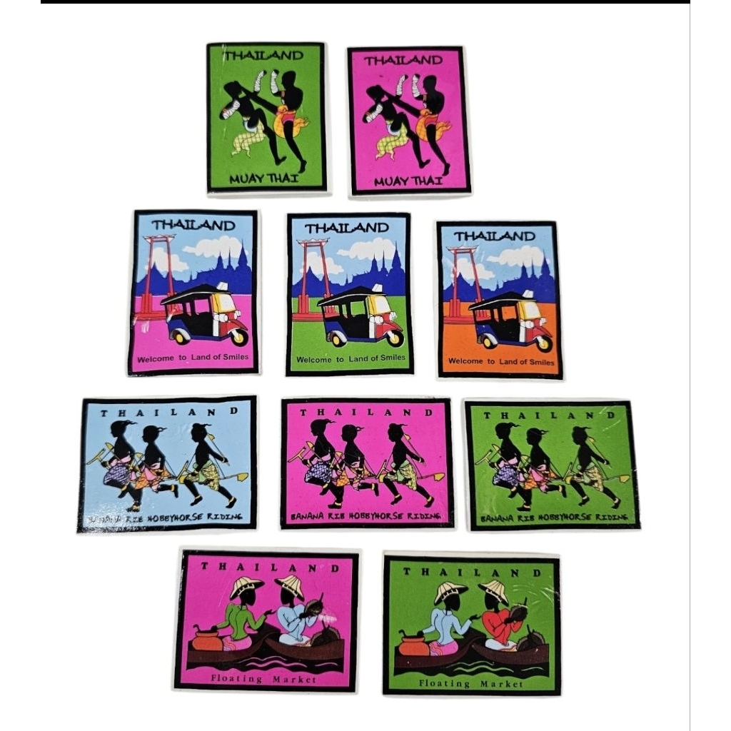 JMแม่เหล็กติดตู้เย็นลายไทย Thailand Resin Magnet Collection