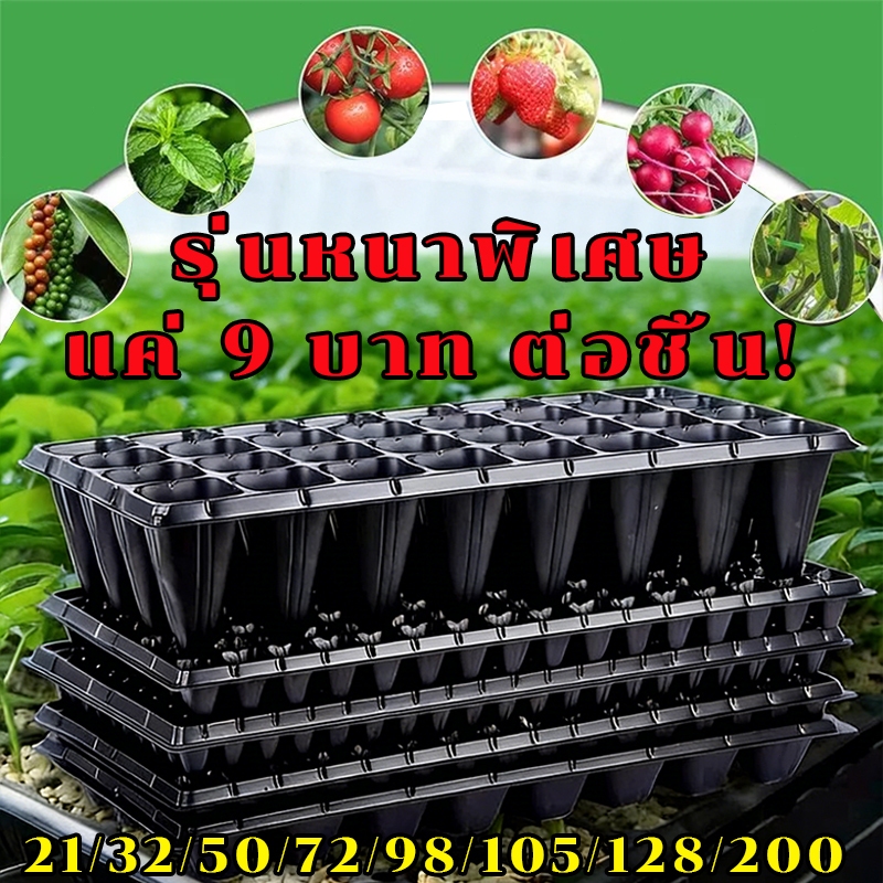 (10ใบ)ถาดเพาะเมล็ด ถาดหลุมเพาะเมล็ด ถาดเพาะ ถาดปลูกผัก ถาดเพราะต้นกล้า ที่เพาะเมล็ด 21-200หล ถาดเพาะเมล็ดผักไฮโดรโปนิกส์