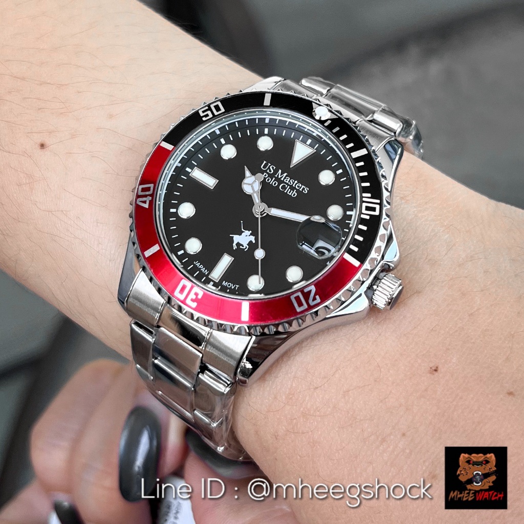 นาฬิกาUS MASTERS POLO CLUB Submarine Coke Black Dial 37MM Boy Size