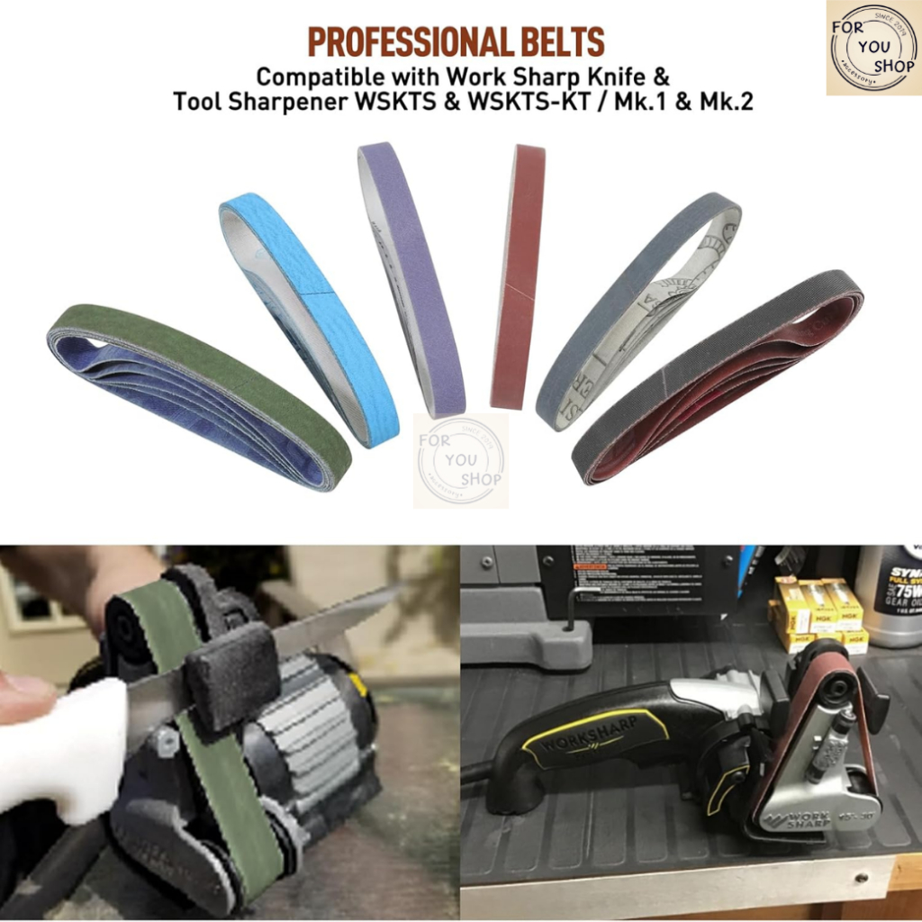 สายพานลับมีด 1/2″x12″ สำหรับ Work Sharp WSKTS Mk1-Mk2 | 30 ชิ้น / 45 ชิ้น 80-5000 Grit Made in USA ราคา ถูกที่สุด ดีลบีเคเค แกลเลอรีภาพที่ 3