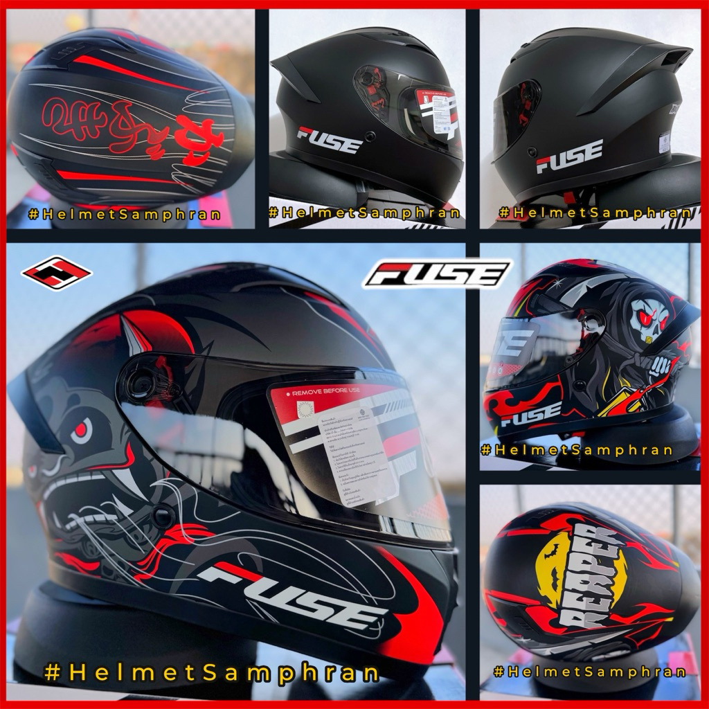 หมวกกันน็อคFuse Razor นวมถอดซักได้