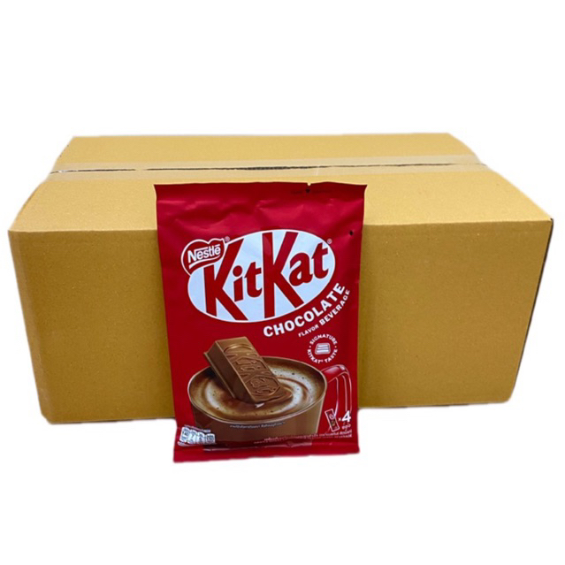 KitKat Chocolate Flavor Beverage เครื่องดื่มรสซ็อกโกแลต คิทแคท รุ่นซองชงน้ำ 32g HALAL 1 ลัง/บรรจุ 12