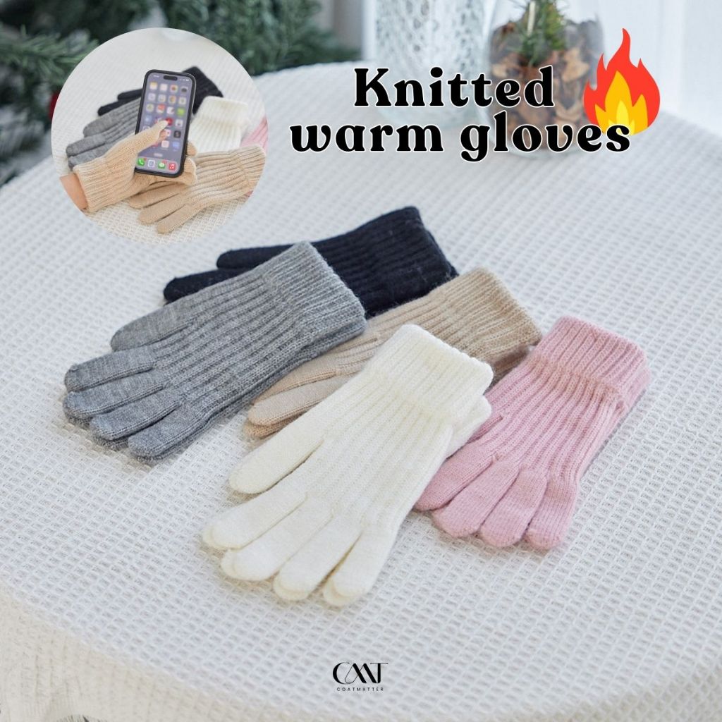 Coatmatter - Knitted warm gloves ถุงมือกันหนาว