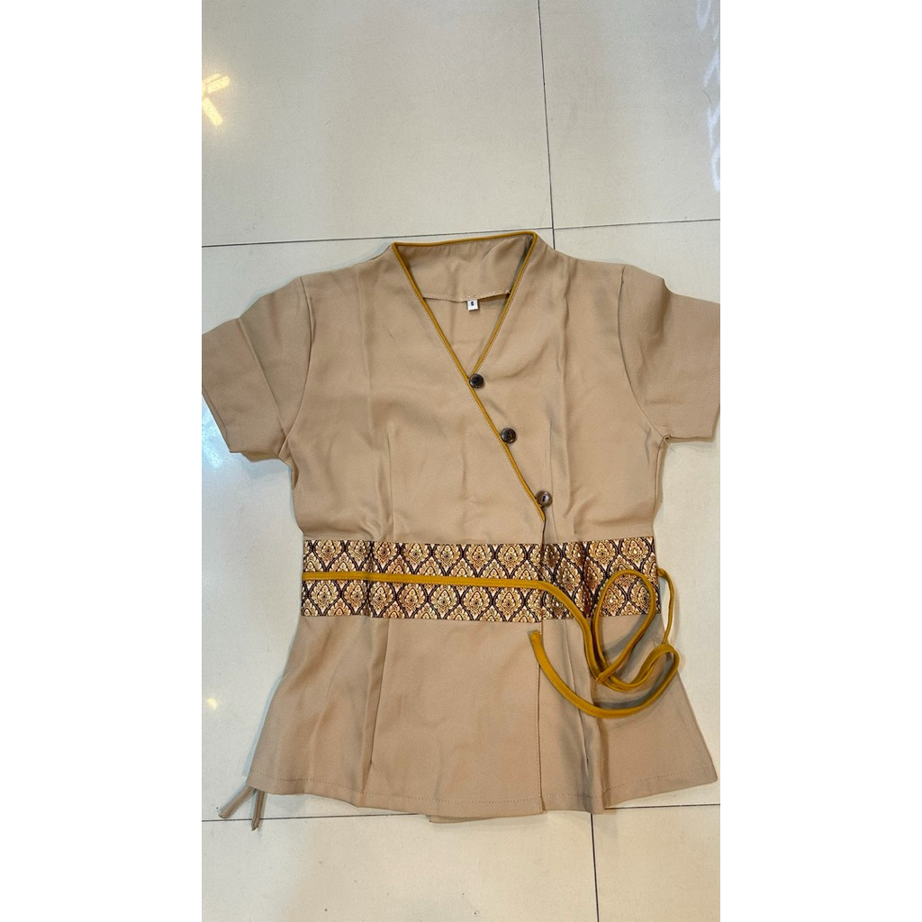 เสื้อสปาคอปีนลายไทยคาดเอว