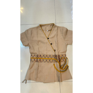 เสื้อสปาคอปีนลายไทยคาดเอว