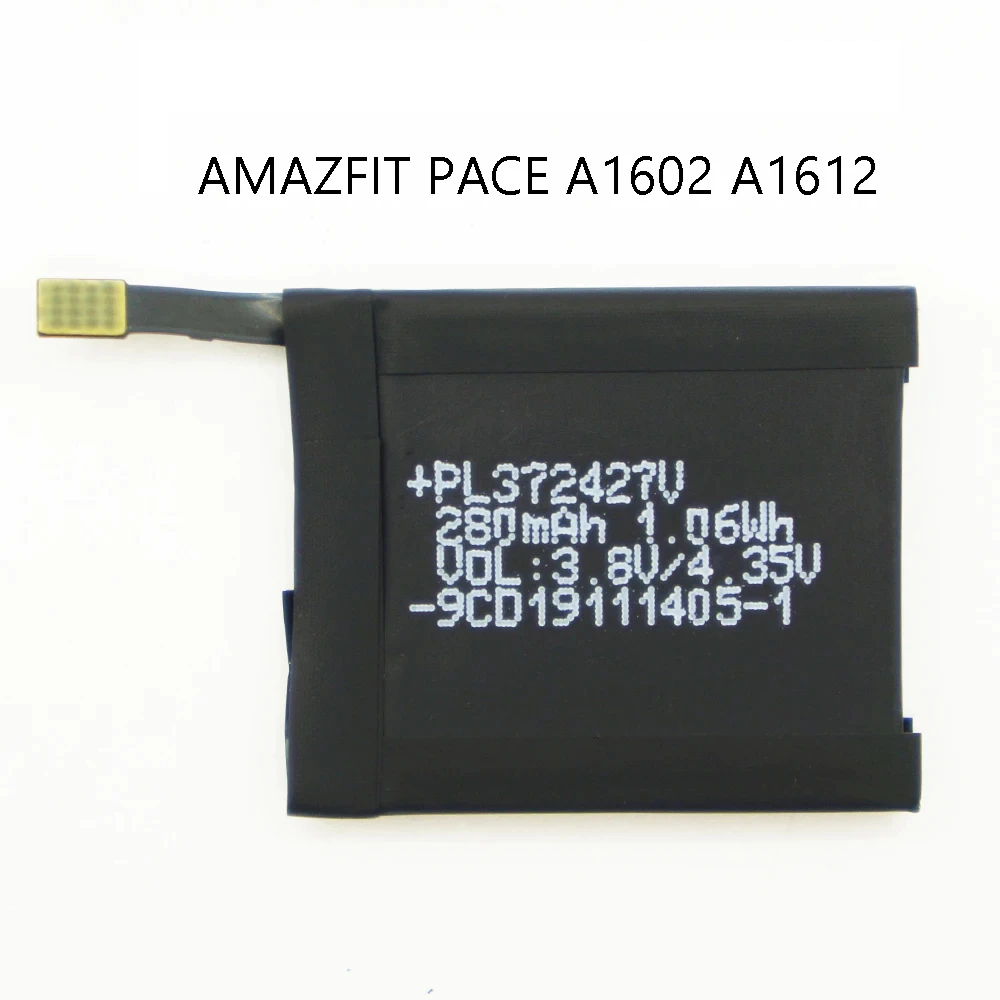 ถ่านนาฬิกา PL372427V แบตเตอรี่ Amazfit Pace A1602 A1612แบบชาร์จโพลิเมอร์ลิเธียมไอออนสมาร์ทวอท์ช