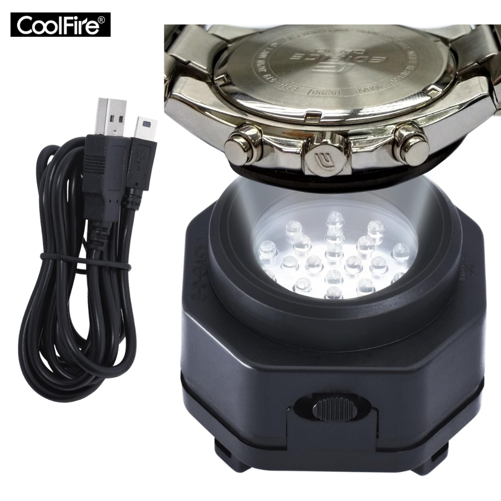 CoolFire - เครื่องชาร์จนาฬิกาพลังงานแสงอาทิตย์แบบเร็ว แบบพกพาสำหรับนาฬิกาพลังงานแสงอาทิตย์ทุกรุ่น