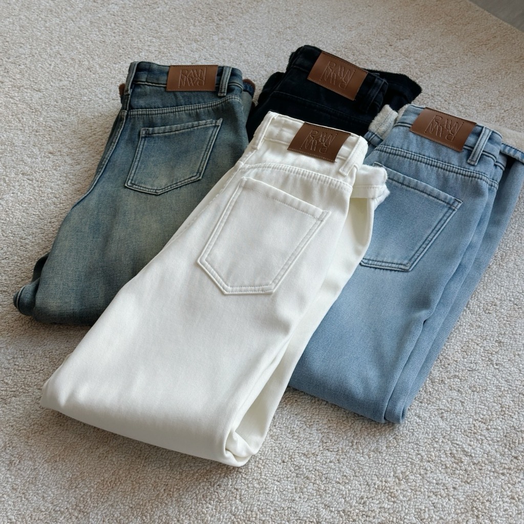 Roomry.n - Wool jeans กางเกงยีนส์กระบอก กางเกงบุขน