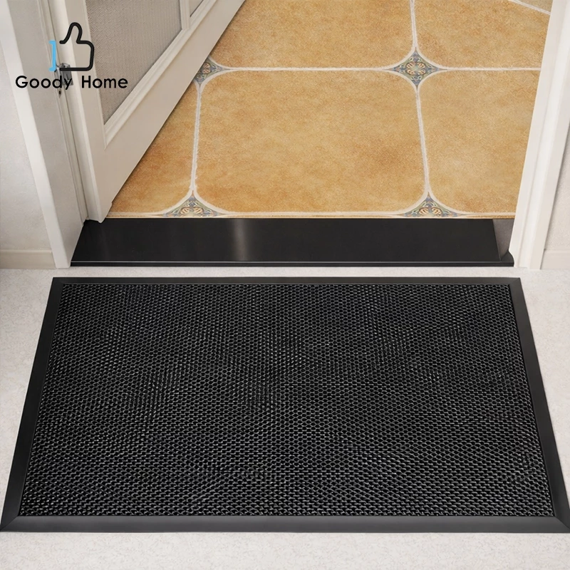 Goody Home พรมเช็ดเท้าดักฝุ่นไนล่อน พื้นกันลื่นด้านล่าง ทำความสะอาดง่าย