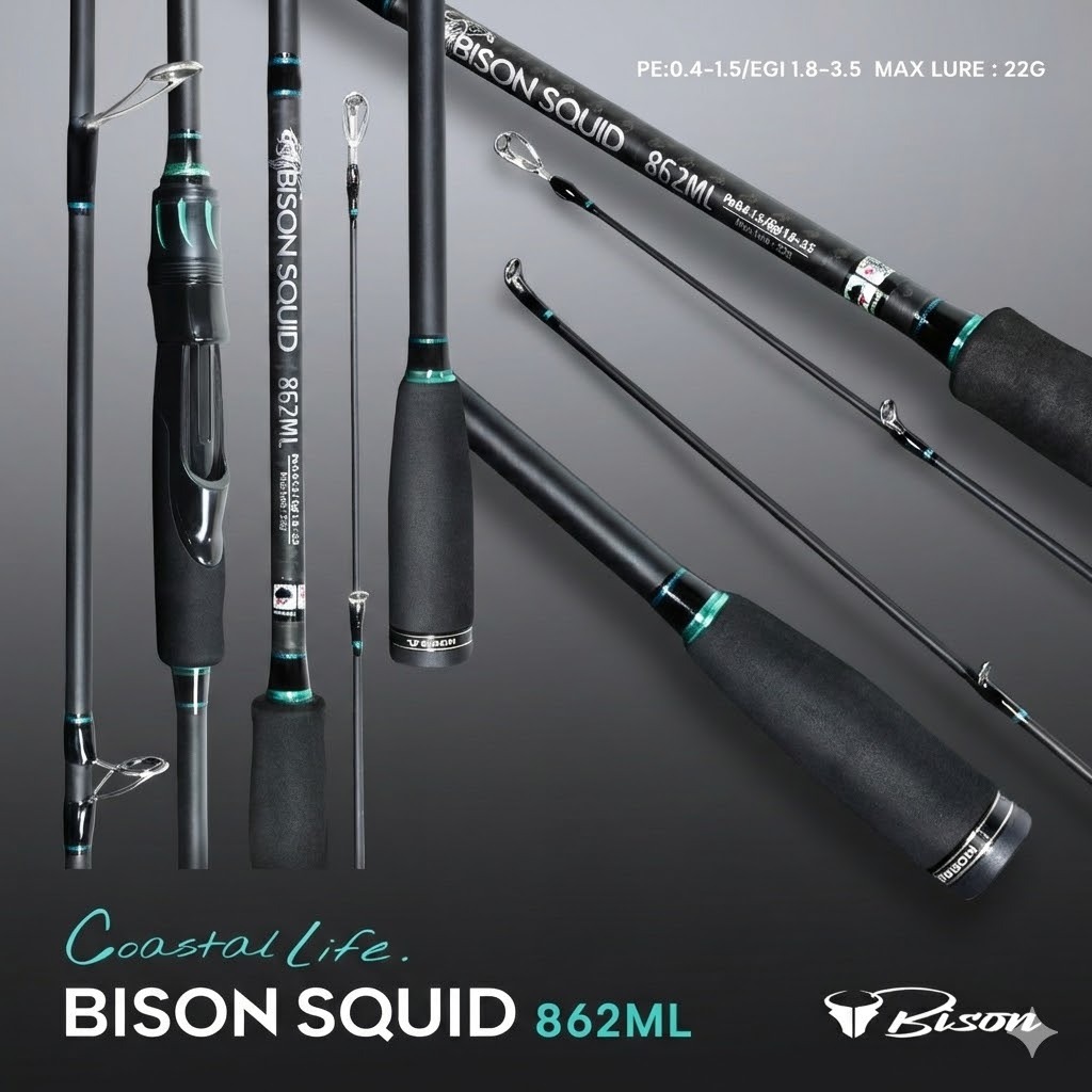 คันตกหมึก BISON SQUID 862ML