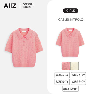 AIIZ เสื้อโปโลเด็กผู้หญิงผ้าถักทอลายเคเบิล AIIZ Girl’s Cable…