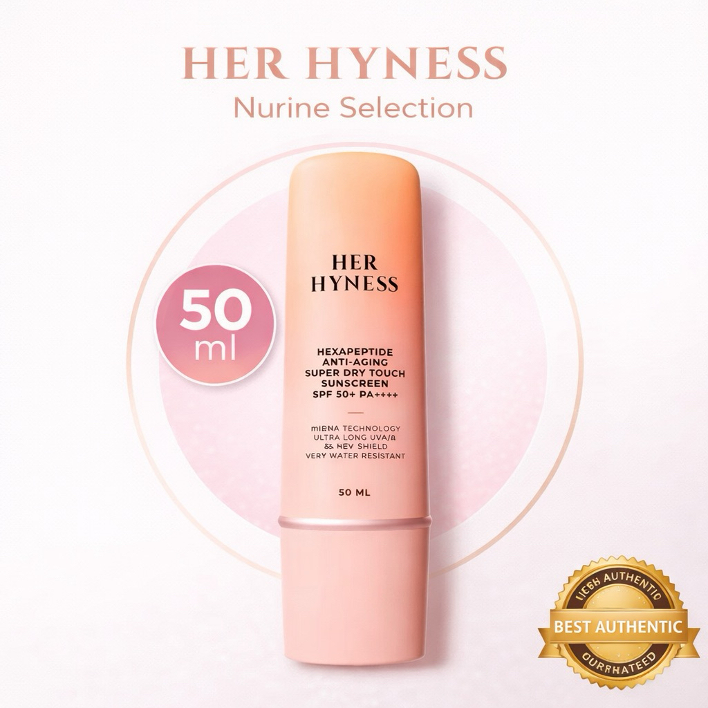[30ml./50ml.]Her Hyness Hexapeptide Anti-Aging SPF50+ PA++++  กันแดดกันแก่สูตรคุมมัน! เนื้อสัมผัส Super Dry Touch บางเบา
