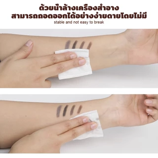(1 โหล 5 ชิ้น) ดินสอเขียนคิ้ว กันน้ำ ดินสอเขียนคิ้วแบบหมุน 2 in 1 มีแปรงปัดคิ้วในตัว มี 5 สีให้เลือก