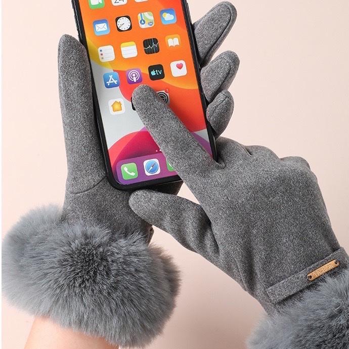 Crazy Snow ถุงมือขนเฟอร์ อุ่นนุ่ม รุ่น Furly Glove