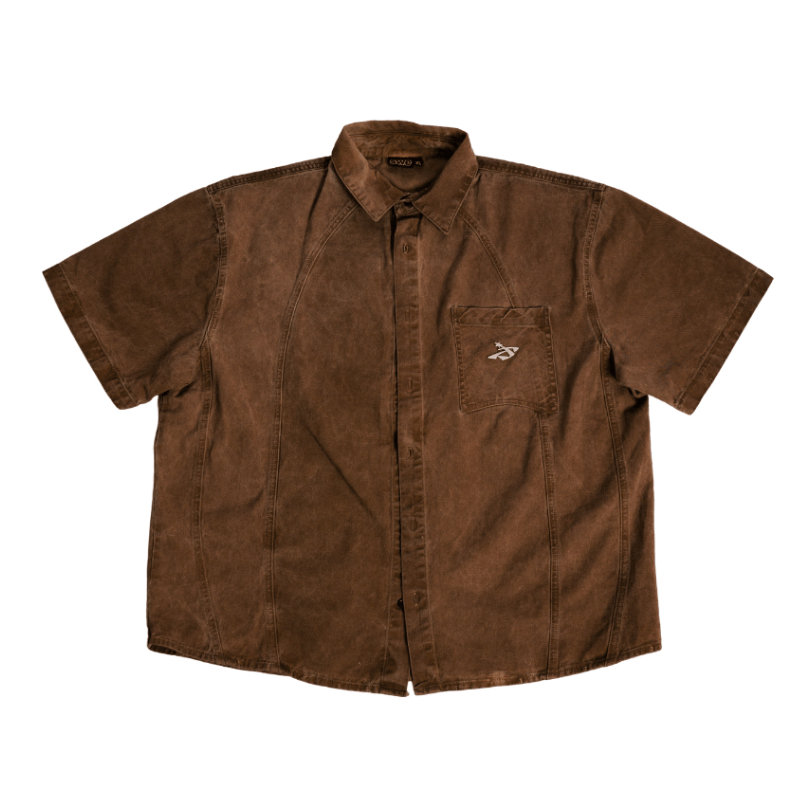 CBE BROWN DENIM SHIRT 01 / เสื้อเชิ้ตคอปยีนส์แขนสั้น