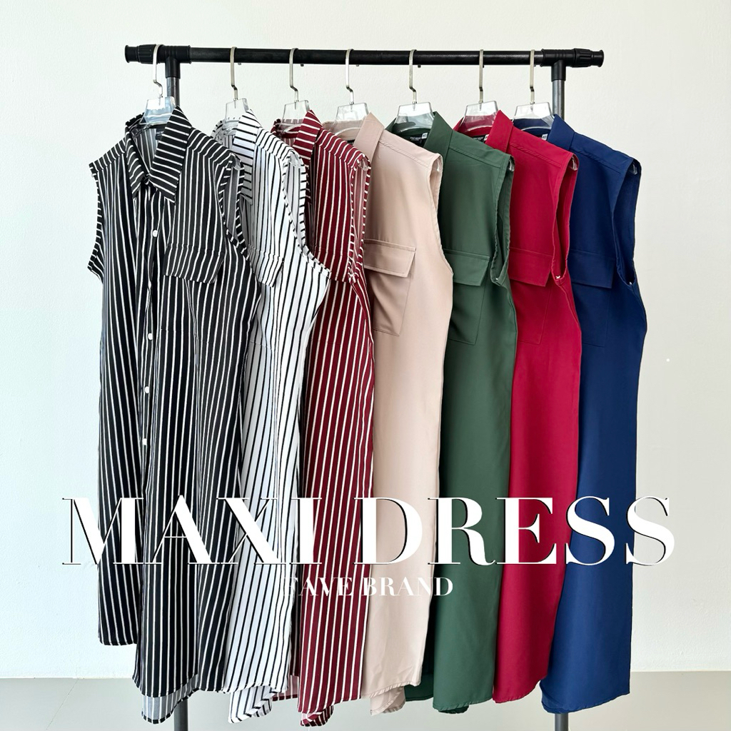 Fave Brand เดรสแม็กซี่ คอลเลคชั่นใหม่ ผ้าไหม ฟรีไซส์