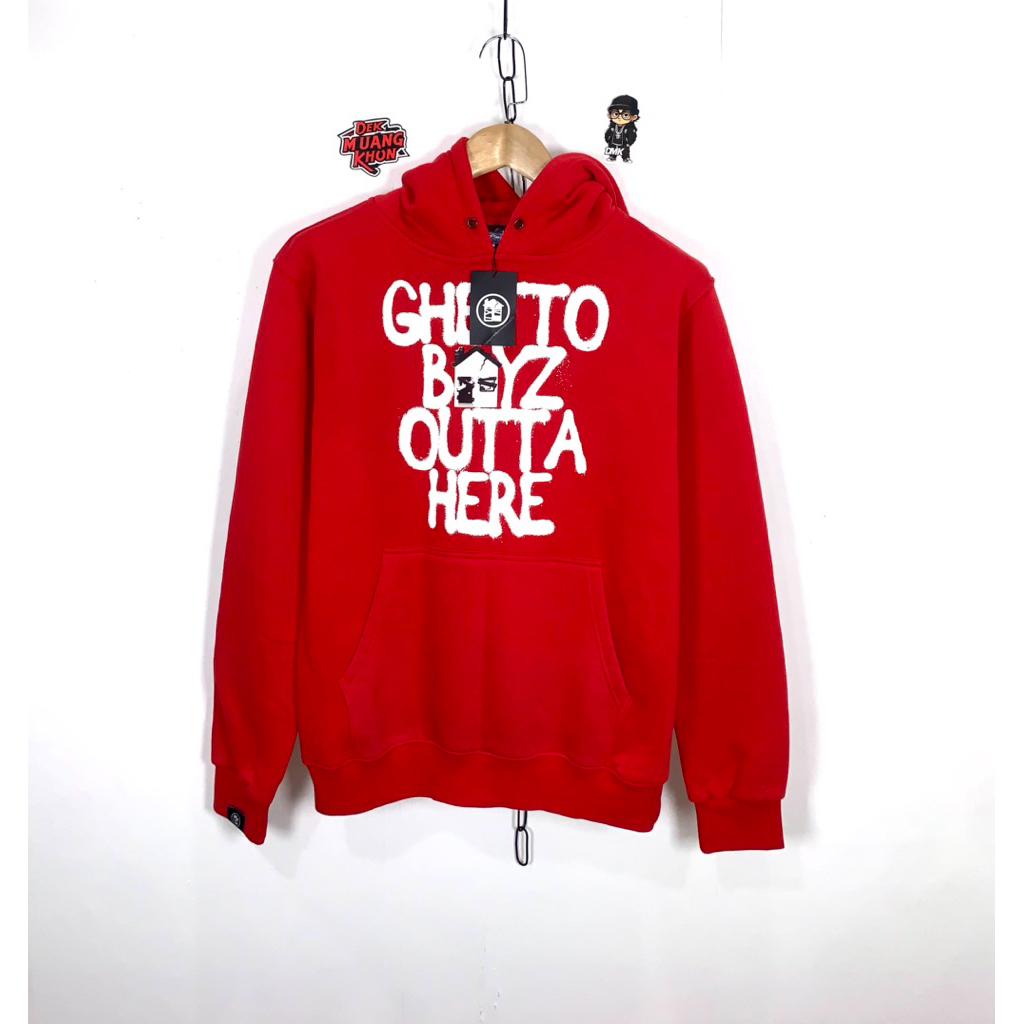 (ใช้Codeเหลือ2496.-) ทักแชทรับCode เสื้อ1mill&4bang Hoodie Ghettoboyz red