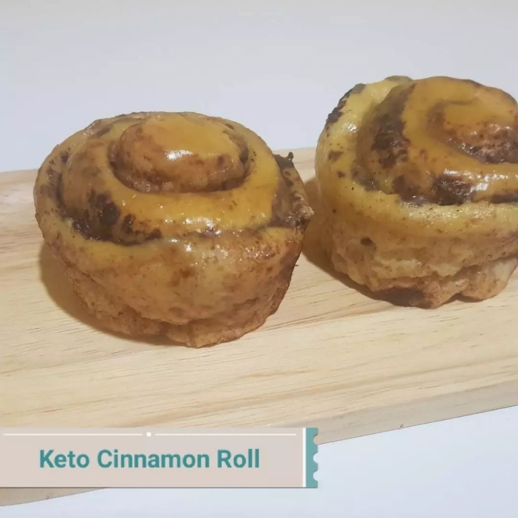 Keto cinnamon roll 2 pcs. ซินนามอนโรล2ชิ้น ไร้แป้ง น้ำตาล
