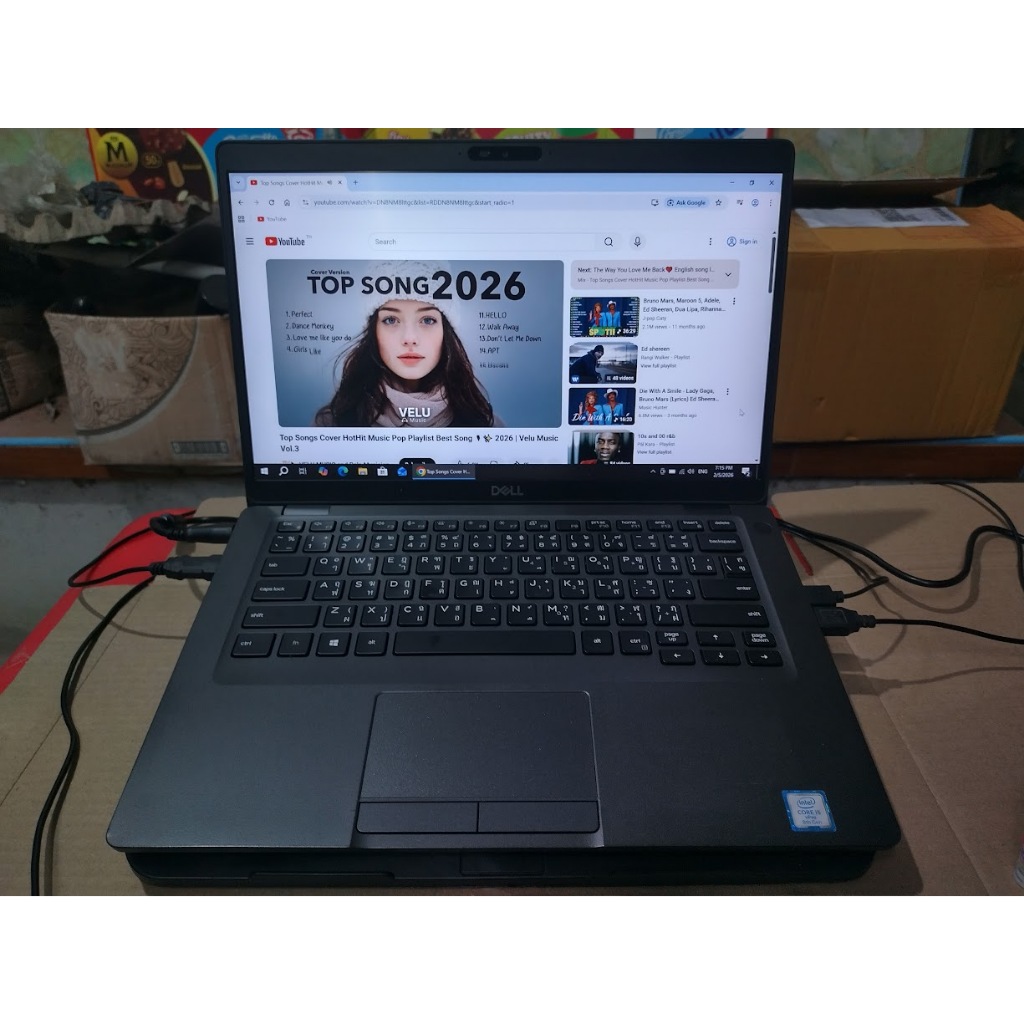โน๊ตบุ๊ค Dell Latitude 5400 i5-8265U เจน 8 Ram 8 GB + SSD M.2 256 GB + กระเป๋า เครื่องสวยมาก พร้อมใช