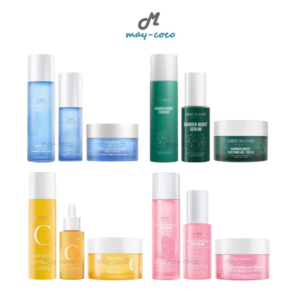 ถูก/แท้/มีไลฟ์ เอสเซ้นส์ เซรั่ม เจลครีม Srichand Skin Moisture Burst/Super C/Barrier Boost Essence Serum Gel Cream