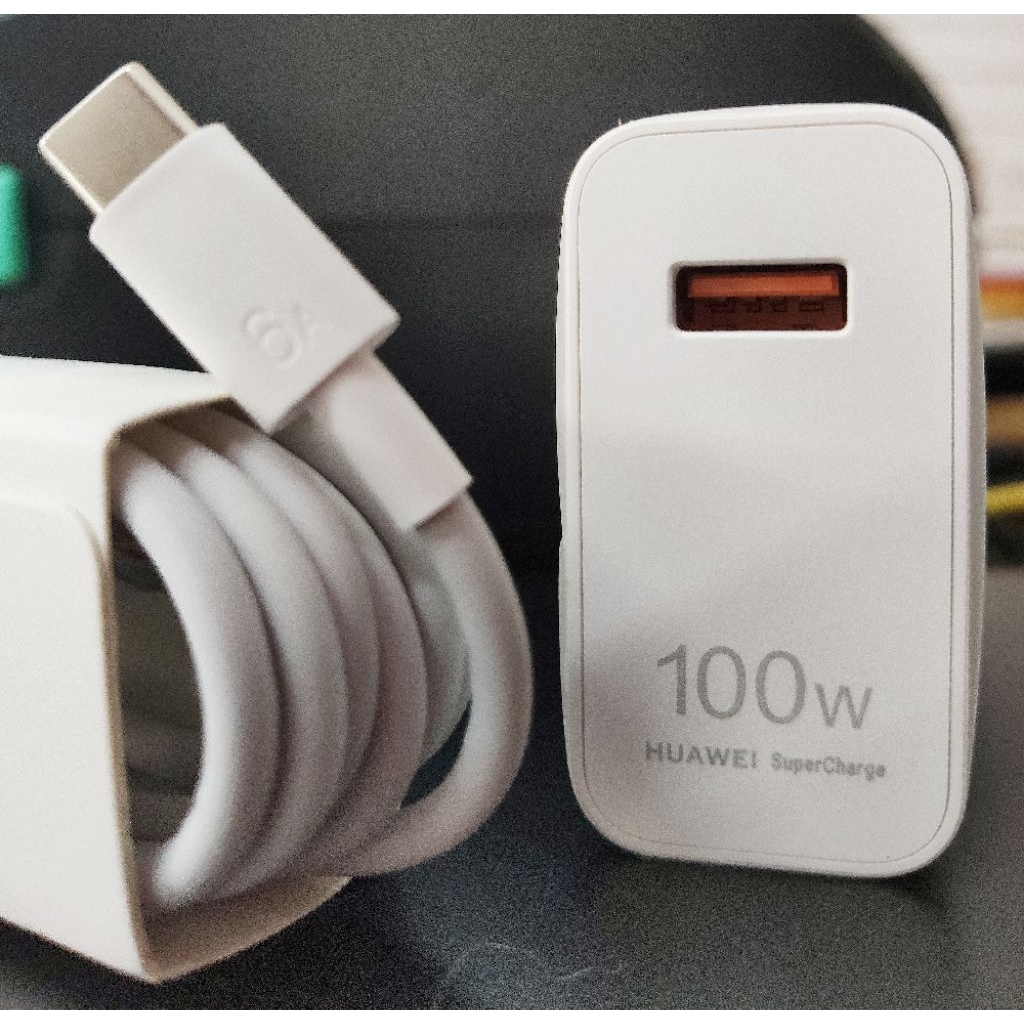 HUAWEI 100W SUPERCHARGE ** ADAPTER 100W+USB C 6A(120W) ** (NO PACKAGE)