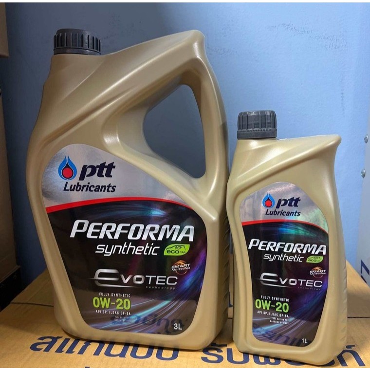 แท้100% PTT PERFORMA SYNTHETIC ECO CAR ( 0W-20 3+1 ลิตร ) สังเคราะห์ แท้ 100% ptt ปตท 0W-20 น้ำมันเค