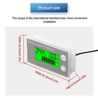 6133A มิเตอร์ไฟฟ้าดิจิตอล DC8-100V LCD โวลต์มิเตอร์จอแสดงผล LCD พร้อมสายเคเบิล