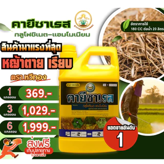 คายีซาเรส(ของแท้)ขนาด 4ลิตร(1แกลลอน)ใช้ได้ทั้งใบกว้างและใบแคบ กลูโฟซิเนต ใช้กำจัดวัชพืช