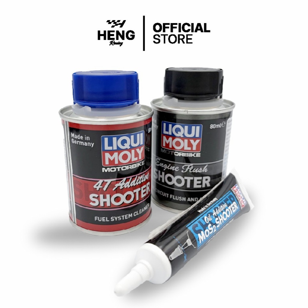 LIQUI MOLY SHOOTER เซ็ตล้างหัวฉีด + ฟลัชชิ่ง + เคลือบเครื่องยนต์มอเตอร์ไซค์  Heng Racing Shop