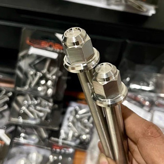 แกนล้อเวฟ Wave หน้า-หลัง ทรงถ้วย สแตนเลสCNC แกนล้อ แกนล้อหน้…