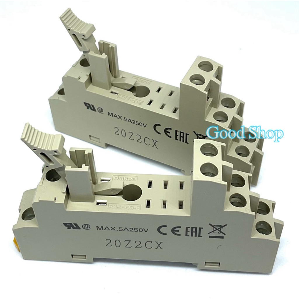socket P2RFZ-08-E สำหรับรีเลย์ของแท้  G2R-2-SN ฐานใหม่ P2RFZ-08-E ที่นั่ง 8 ขา P2RF-08-E