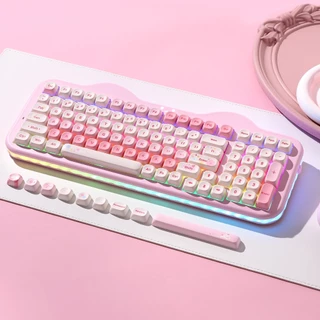 [โค้ดคุ้มลด 20%] YUNZII C98 Cake Meow Keyboard Creamy Mechanical Keyboard คีย์บอร์ดไร้สาย Wireless Bluetooth Custom MOA