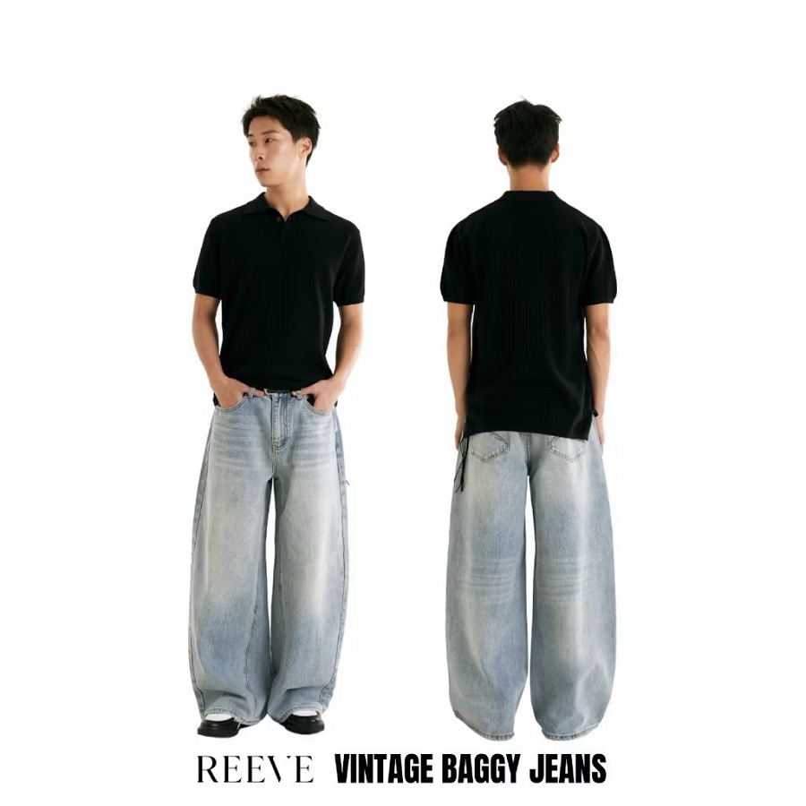 REEVE VINTAGE BAGGY JEANS กางเกงยีนส์ผู้ชาย ทรงbeggy