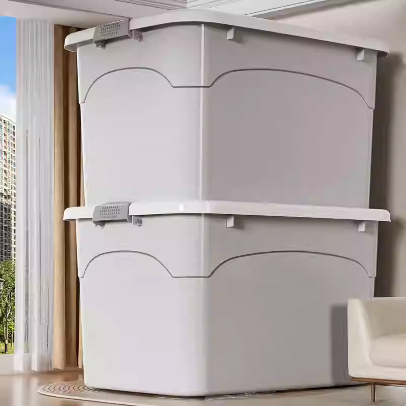 Plastic box  กล่องเก็บของ ตัวถูกล้อ กันน้ำ เก็บผ้า ของเล่น ผ้าห่ม กล่องเก็บของ ขนาด 420 ลิตร