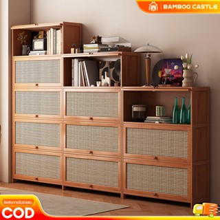 🐼 ตู้ไม้เก็บของ ตู้ไม้ไผ่มินิมอล ประหยัดพื้นที่ ทำโดยไม้ไผ่ธ…