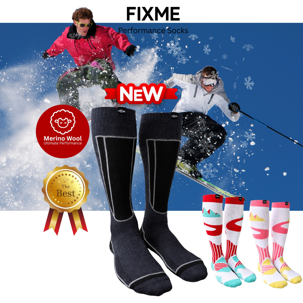 FIXME ถุงเท้ากันหนาว สำหรับกีฬาฤดูหนาว  สกี สโนว์บอร์ด